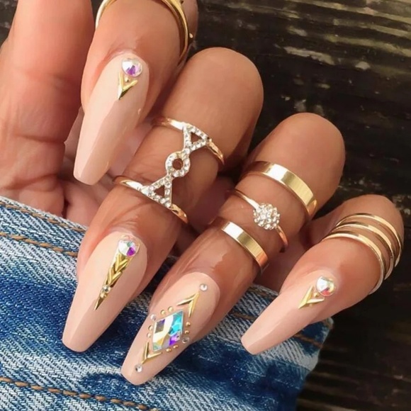 Jewelry - NEW 5 PC SET BOHEMIAN MIDI RING SET